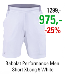 Babolat Performance Men Short XLong 9 White