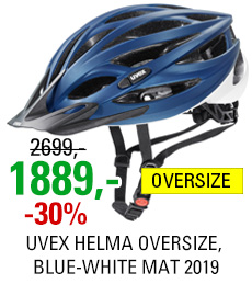 UVEX HELMA OVERSIZE, BLUE-WHITE MAT 2019