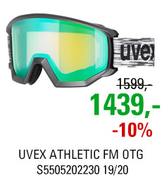 UVEX ATHLETIC FM OTG black mat/mir green lgl S5505202230 19/20