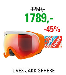 UVEX JAKK SPHERE white-orange mat/mir red clear S5504321326 17/18