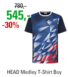 HEAD Medley T-Shirt Boy Royal Blue/Red