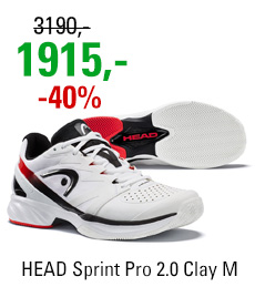 HEAD Sprint Pro 2.0 Clay Men White/Black
