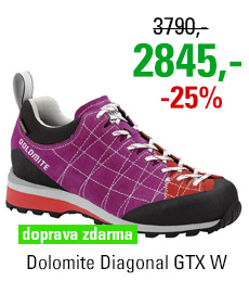 Dolomite Diagonal GTX Women Pansy Purple/Hibiscus Red