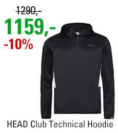 HEAD Club Technical Hoodie Men Black