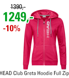 HEAD Club Greta Hoodie Full Zip Women Magenta/White