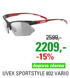 UVEX SPORTSTYLE 802 VARIO, BLACK RED WHITE (2301) 2021