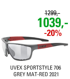 UVEX SPORTSTYLE 706, GREY MAT-RED (5316) 2021