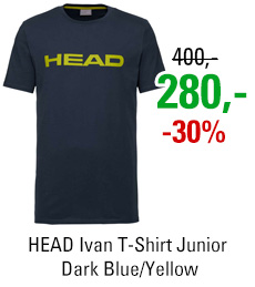 HEAD Ivan T-Shirt Junior Dark Blue/Yellow