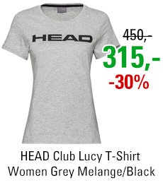 HEAD Club Lucy T-Shirt Women Grey Melange/Black